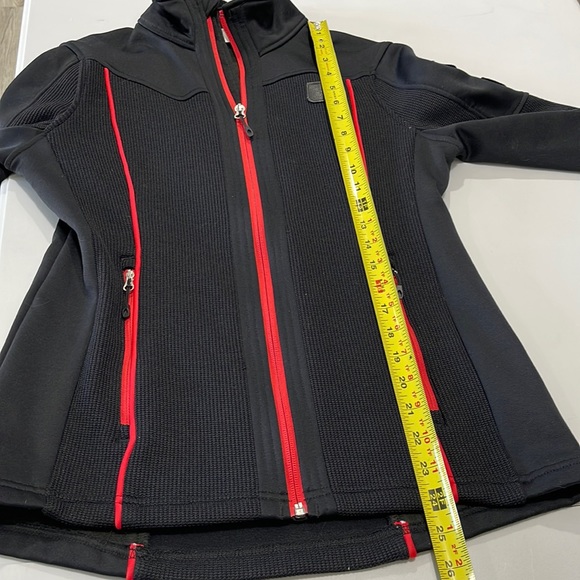Women’s Spyder Fleece Active full zip jacket black red style 182435 size Medium - Picture 11 of 16